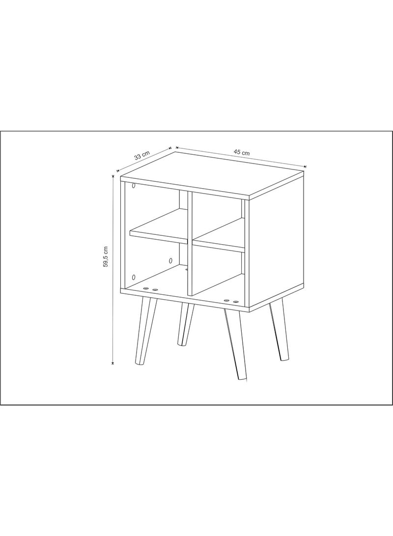 Tecno Mobili Side Table, Tobacco, RIV051 - Image 2